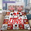 Red Patchwork Mickey & Minnie Couple Print Bedding Set, A Warm and Comfortable Choice for Decorating A Child's Bedroom.