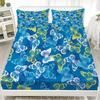 3D Bedding Set Flora Butterflies Birds Printed Fitted Sheets With 1/2 Pillowcases Custom Suitable for Both Boys and Girls Decor
