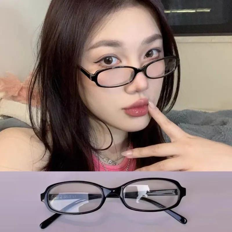 

Small Square Black Frame Hot Girl Glasses One Size чёрный