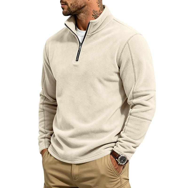 Men Zipper Sweatshirts Quarter Zip Pullover Half Zipper Hoodie Men Gym Man Autumn Solid Men's Sweatshirt Coat