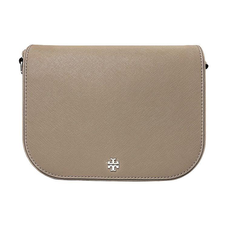 

Tory Burch Emerson Metal Logo Adjustable Shoulder Strap Textured Leather Crossbody Bag Women Bags Gray 134839-082 Basic Set (Bag+Dust Bag)