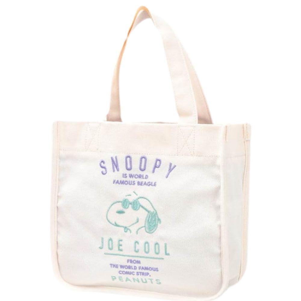 Marimo Craft Snoopy Mini Tote Perfect for and Perfect for Adults and Cute Character snoopy0483 JOE COOL Bag, Embroidered, Freestanding, Commuting,