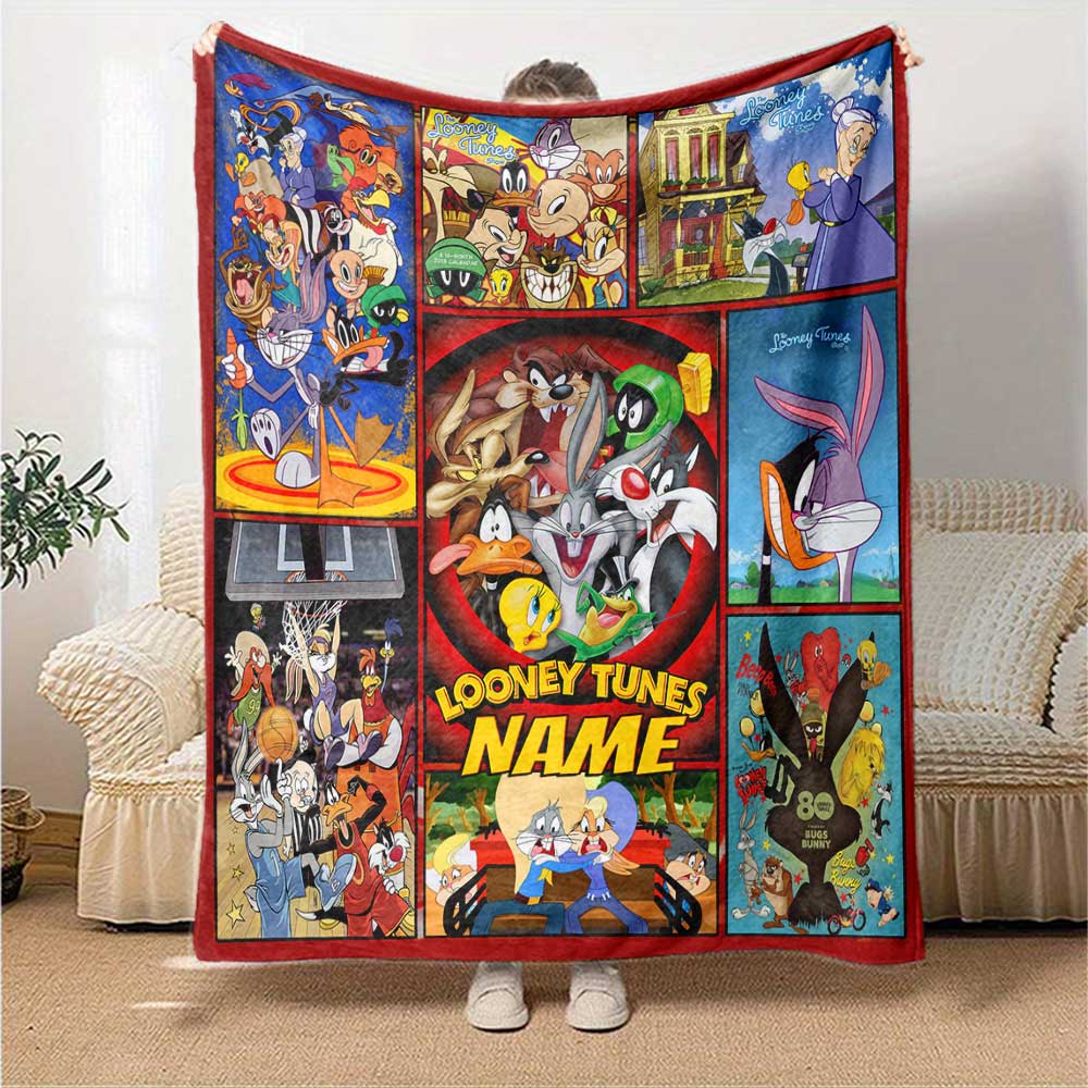 Like Warner Bros. Movies (4) Customize Your Name Blanket Throw Customizable Blanket Soft & Cozy Great for Home Decor Bed Sofa Chair