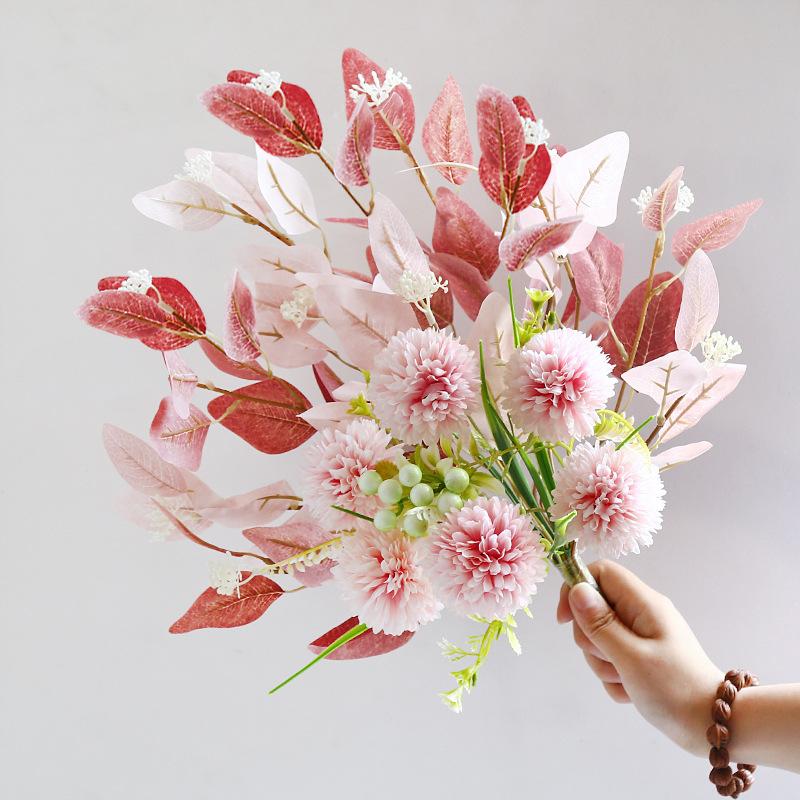 Künstliche Blumen Pfingstrose Falsche Blumen Hortensie Bastelarbeiten für DIY Zuhause Braut Hochzeitsparty Festliche Dekoration