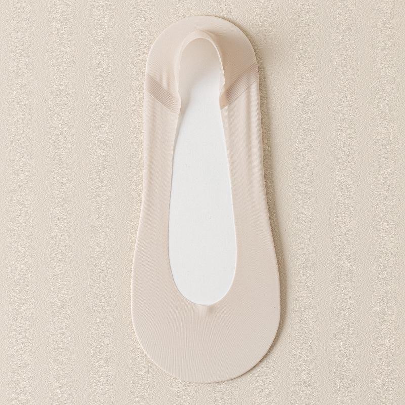 Women's Invisible Cotton Boat Socks - Spring/Autumn, Non-Slip, Sweat-Absorbent, Thin, Ideal for High Heels