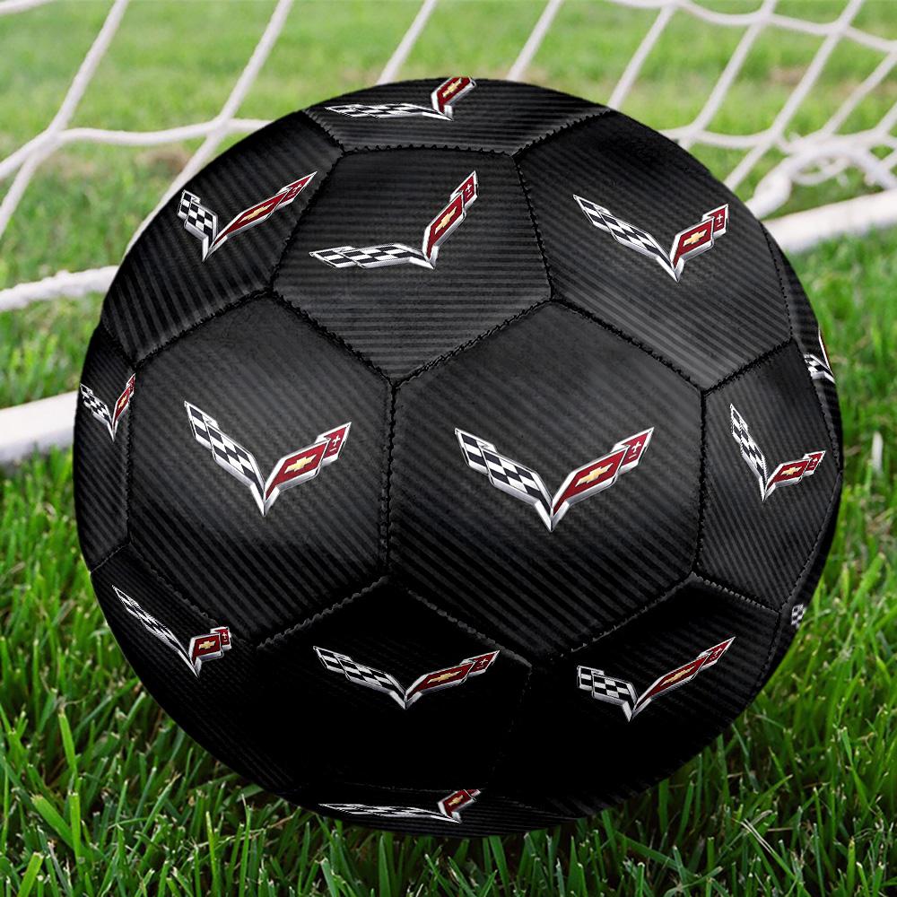 Chevrolet Corvette Print Size 5 Soccer Ball, Standard Match Football for Sports Game and Team Practice, Ideal Gift for Soccer Fans