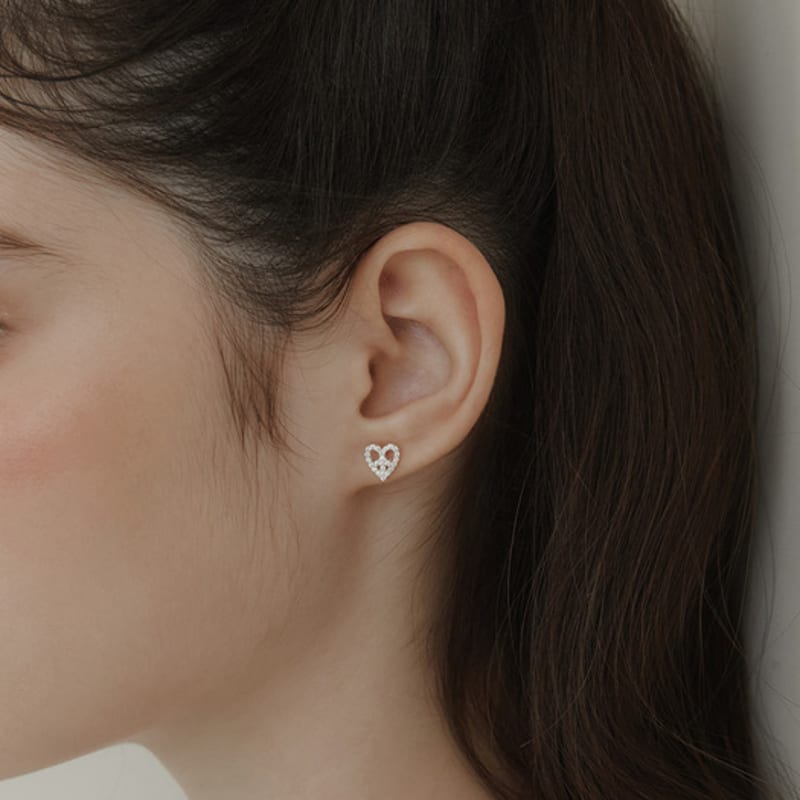 TATIANA (925 Silver) Harmony Heart Earrings EC3136