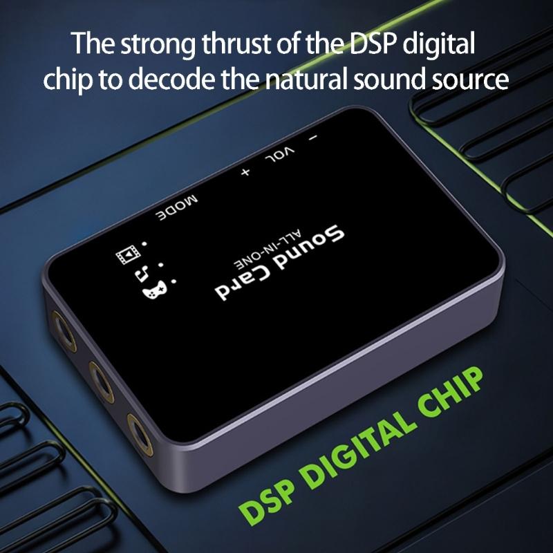 Professional Portable Sound Card Type C Docking Station With Virtual 7.1 Surround For PC Laptop And Mobile Devices