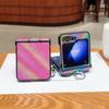 Colorful Gradient Ring for Convenient Fall Prevention Case for Samsung Galaxy Z Flip 3 4 5G Flip4 ZFlip5 Shockproof Cover