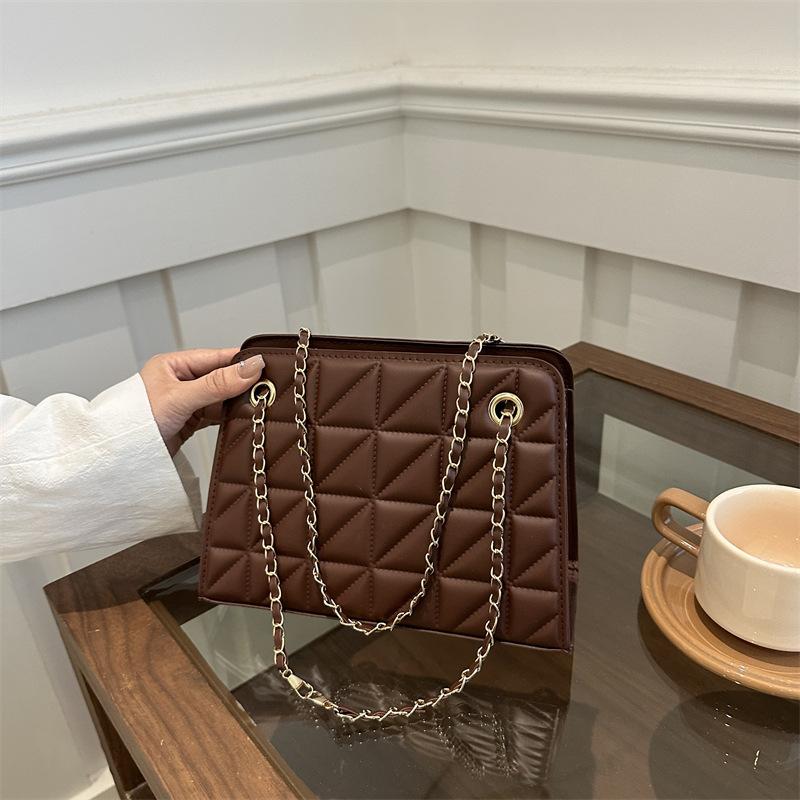 Rhombus chain bag women's 2025 new trendy fashion versatile niche ins shoulder messenger bag small square bag