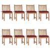 Day and Night - Day and Night Garden Chairs 8 Units Solid Teak Wood with Cushions