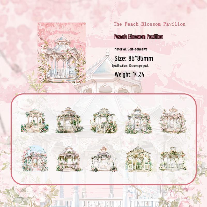 ZABC Inspiration Garden Series: European Architecture Sticker Pack (10 Sheets)