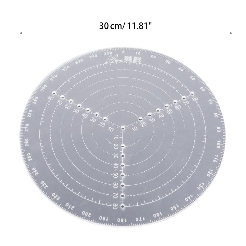 Woodturning Round Center Finder Woodworking Compass Circles Drawing Tool Acrylic Accurate Scale Centering Ruler 20/30CM