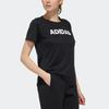 T Shirts Women's Black Crew Neck Moderate Straight Fit FM5312