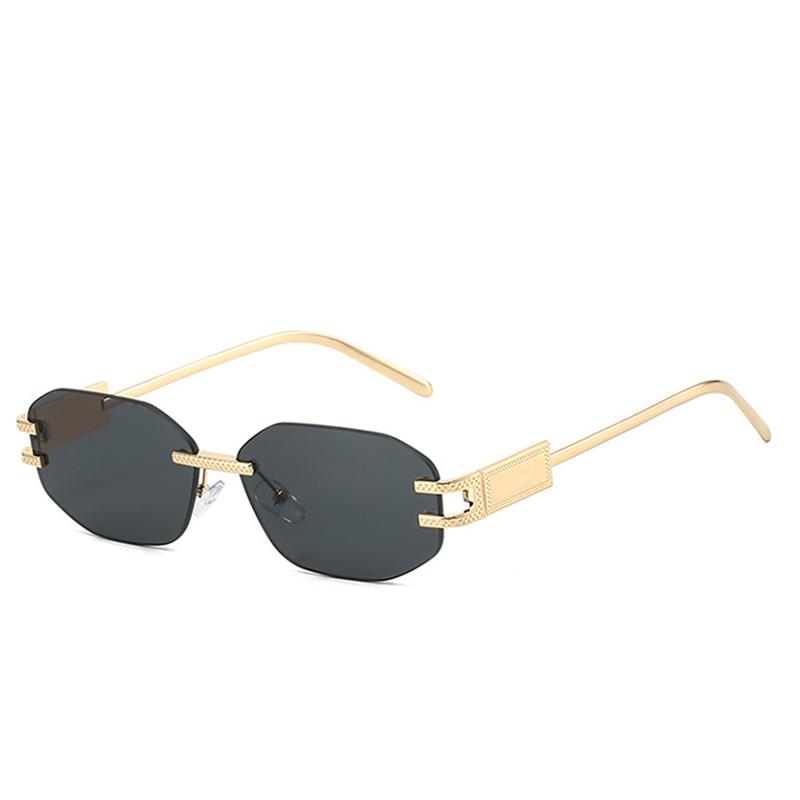 Ny Designer Mote Merke Luksus Solbriller Kvinner Menn Vintage Rammeløse Trendy Shades Briller Reise Fest Sommersolbriller