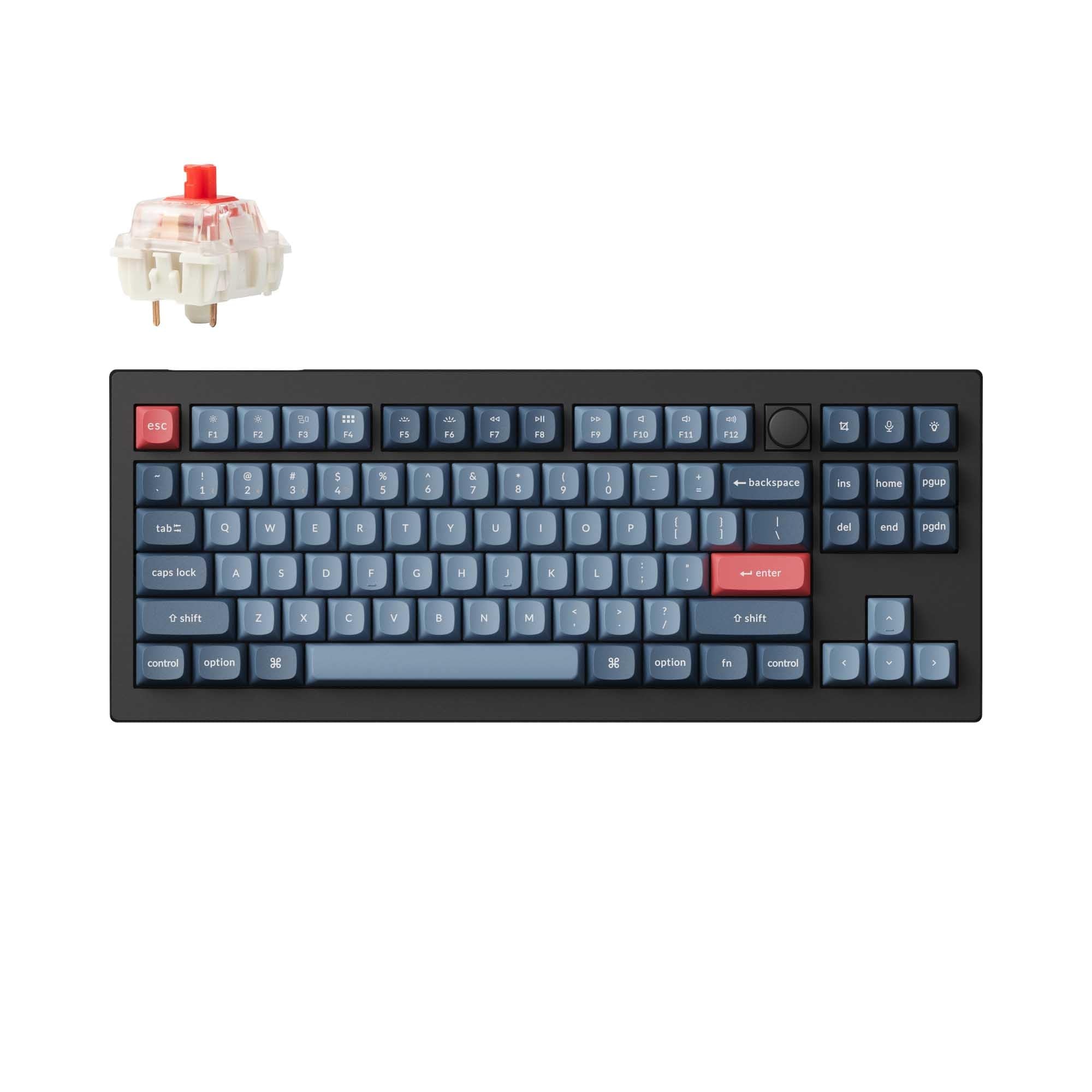 

Keychron V3 Max QMK wireless custom mechanical keyboard, 2.4 GHzBluetooth 5.1wired connection, US layout, RGB light, hot swappable Gateron Jupiter