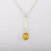 Yellow Cat's Eye Gemstone 925 Sterling Silver Jewelry Pendant 1.79" For Women PP-60-48