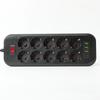 Surge Protector EU 10-Outlet Strip Built-in USB Ports Surge Protection Overload Protection Space-saving Layout