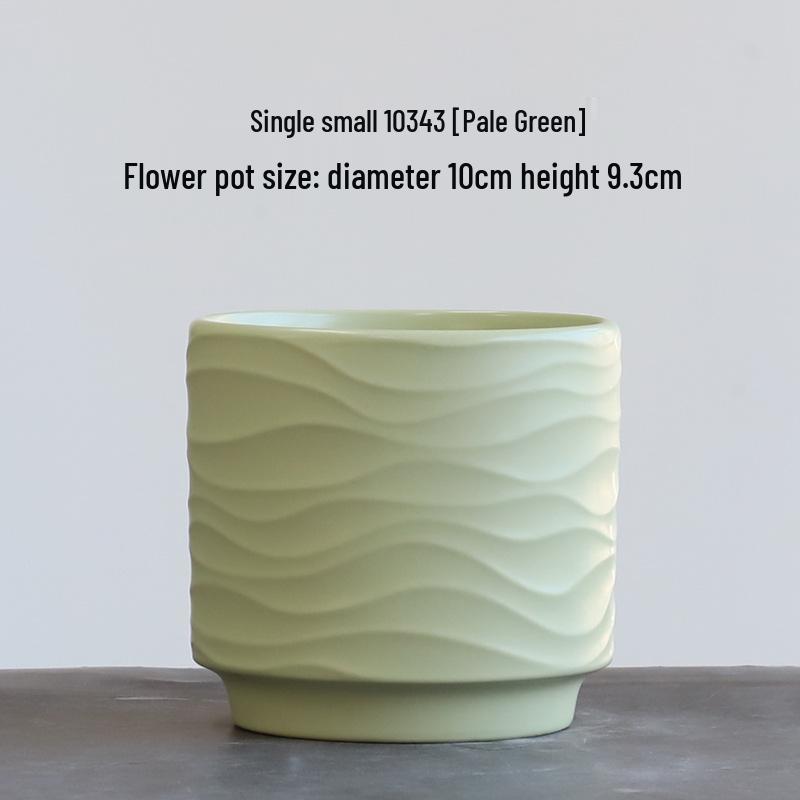 Nordic Minimalist Ceramic Flower Pot with Tray for Phalaenopsis, Orchid, and Succulent Plants