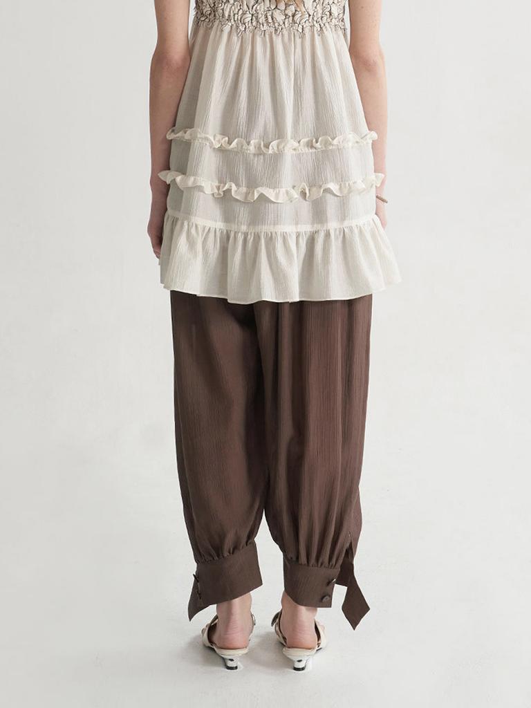 CAHIERS Crinkle Balloon Elastic Pants