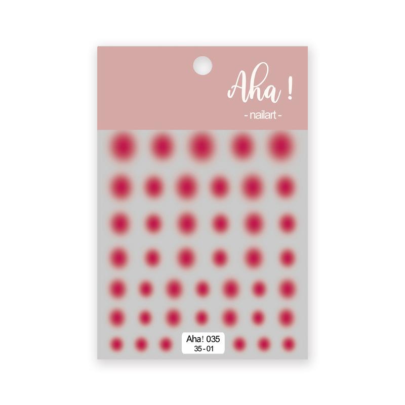 Xiaohongshu Nail Art Adhesive Sticker Smudge Gradual Change Blush Nail Decoration Solid Color Girl Nail Art Sticker