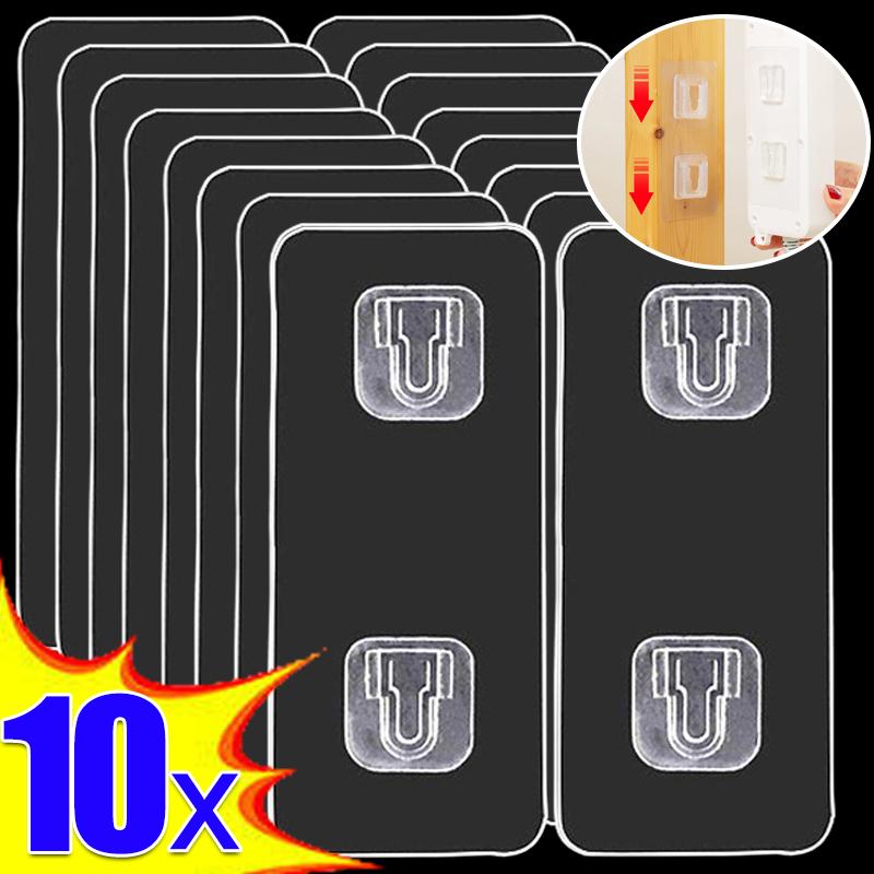 

Двусторонние клейкие настенные крючки, вешалка, прочная прозрачная присоска, крючки-присоски для кухни, ванной комнаты, вилки для хранения, держатели розеток