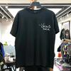 Summer Fashion Heavyweight Retro Men's English Letters 100% Cotton Printed Round Neck High-quality Casual Fitness Street T-shirt