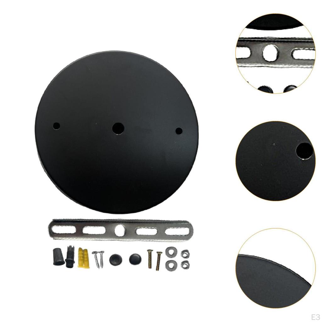 Canopy Kit Chandelier Ceiling Plate with Mounting Hardware Retro Style for Pendant Lamp Iron