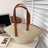 Yogodlns Sommertasche mit großer Kapazität für Damen, neuer Stil, kleine gewebte Damentasche, modische Umhängetasche, Gemüsekorb, vielseitig, aus Stroh gewebt
