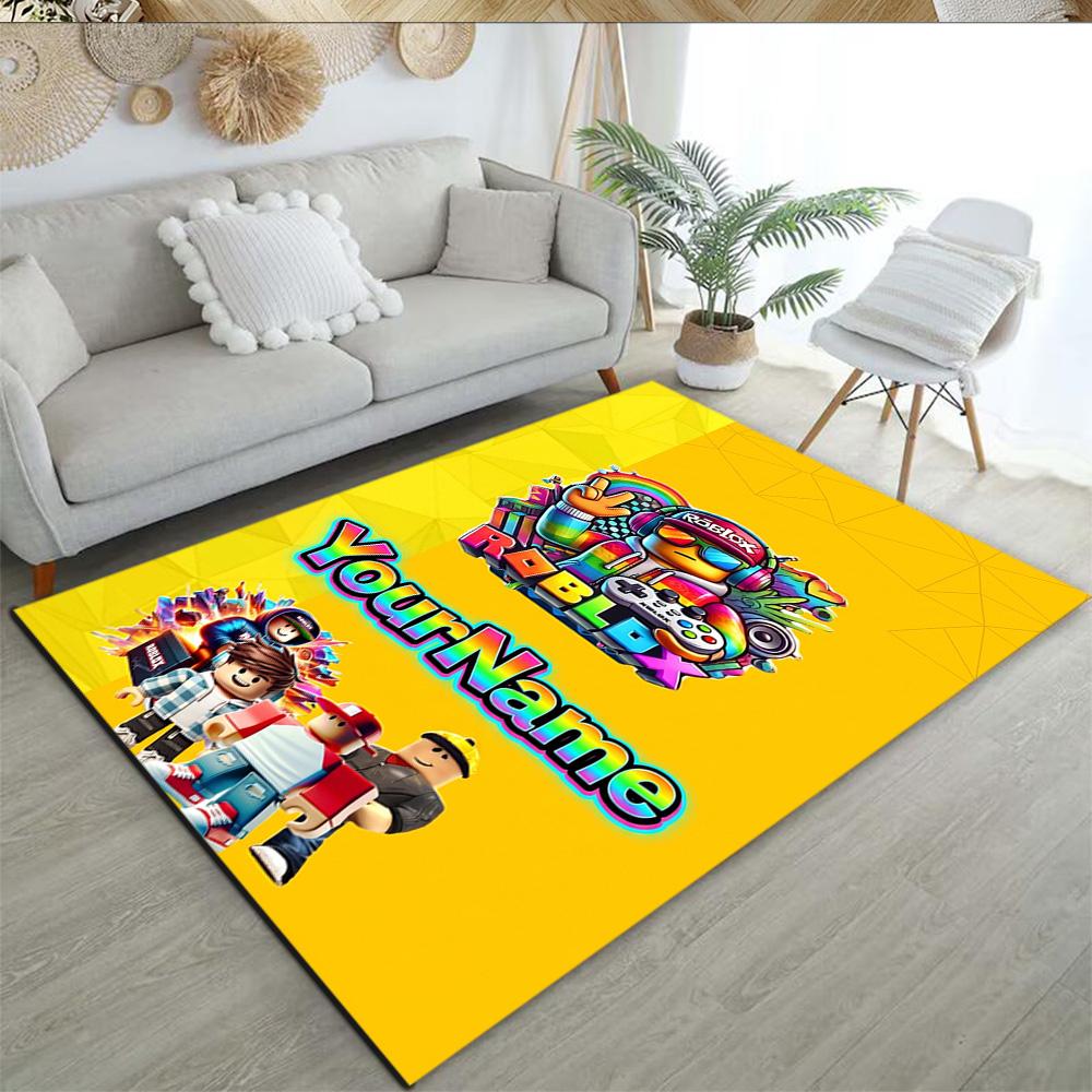 Roblox 487 Customize Text Floor Rug Office Rug Design for Kitchen Living Rooms Study room Outdoor Antislip Carpet Office home decor