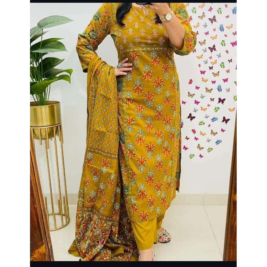 Designer Salwar Kameez Kurti Pant Dupatta Set Women Top Tunic Party Wear Indian SC-2183