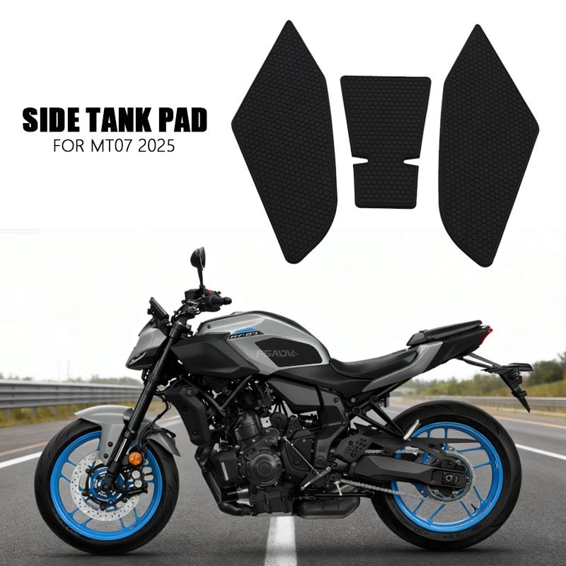 Side Tank Pad Anti Scratch Decal Rubber Non-slip Sticker For Yamaha MT-07 MT07 2025 Motorcycle Tank Pad Sticker Accessories