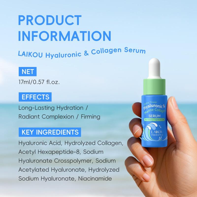 LAIKOU Hyaluronic Acid Collagen Serum 17ml Hydrating Moisturizing