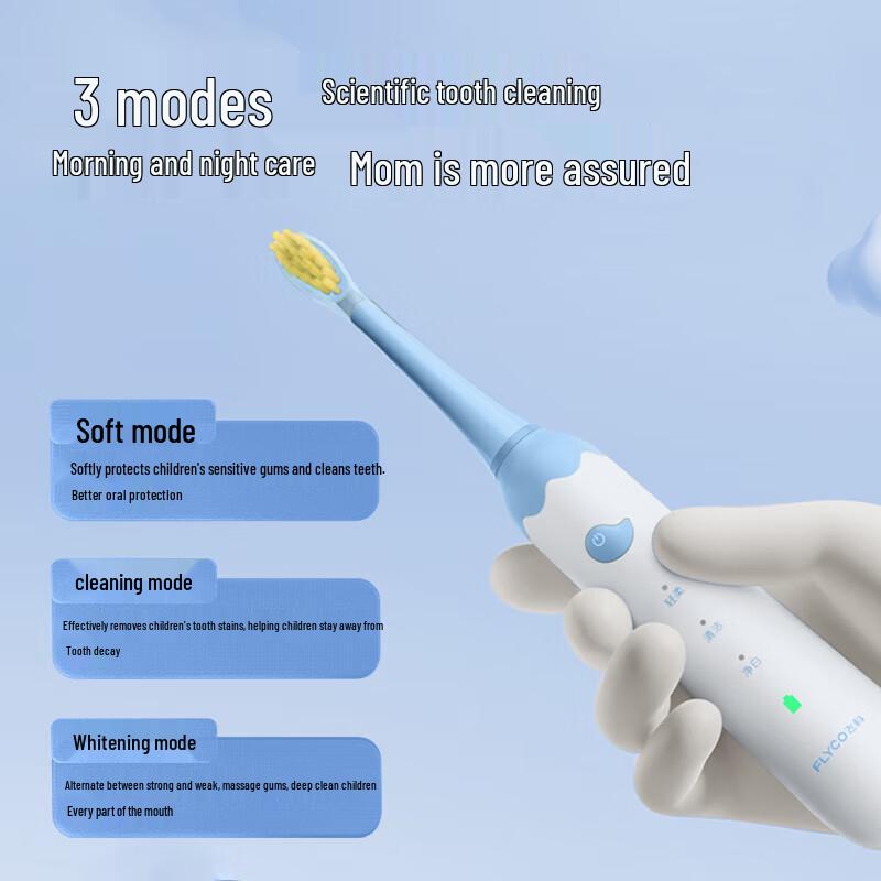 FLYCO FT7110 Kids Sonic Electric Toothbrush CN plug (adapter included)