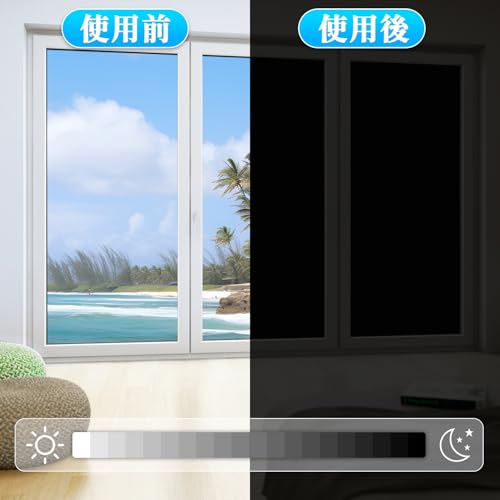 Thadavo Verdunkelungsfolie für Fenster, 4M Ultra-Lichtblockierendes Fensterglas, Sonnenschutzfolie, Fensterglas, 420d Oxford-Gewebe, Hitzeschutz, UV-Schutz