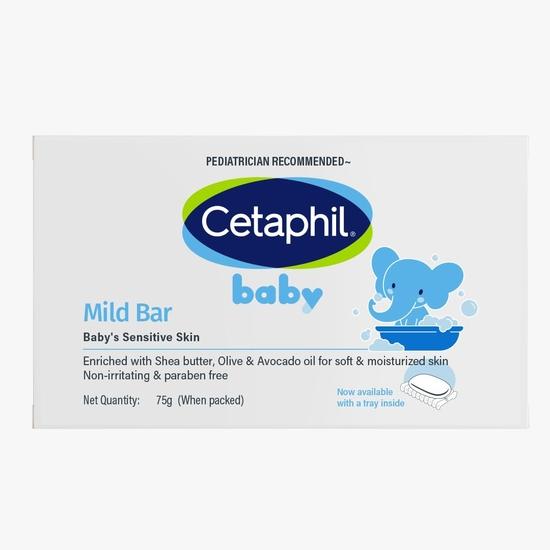 Cetaphil Baby Mild Bar 75 г, детское мыло для ванны, белое, среднее