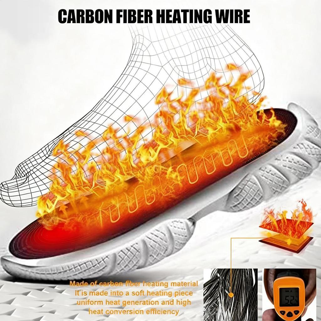 1Pair USB Heating Shoes For Winter Cuttable Boots Foot Warmer Electric Foot Warming Pad Warm Insoles Shoe Pads 35-44 size