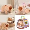 Electric Pet Capybara Walking Plush Toy for Kids Realistic Sound and Movement Soft Dolls for Toddler Craw Learning