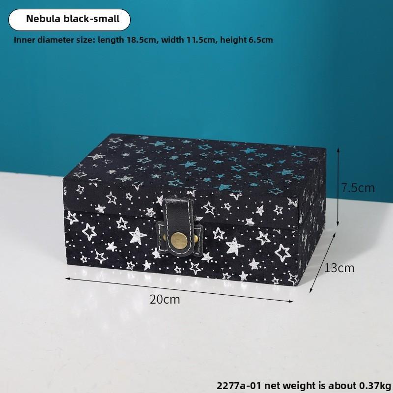 Desktop Wooden Storage Box With Cover For Dustproof Living Room Organizer Office