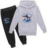 Tralalero Tralala Divertido Shark Meme Kids Clothes Hoodie+Pants 2pcs Set Toddler Boys Girls Tracksuit Children Outfits