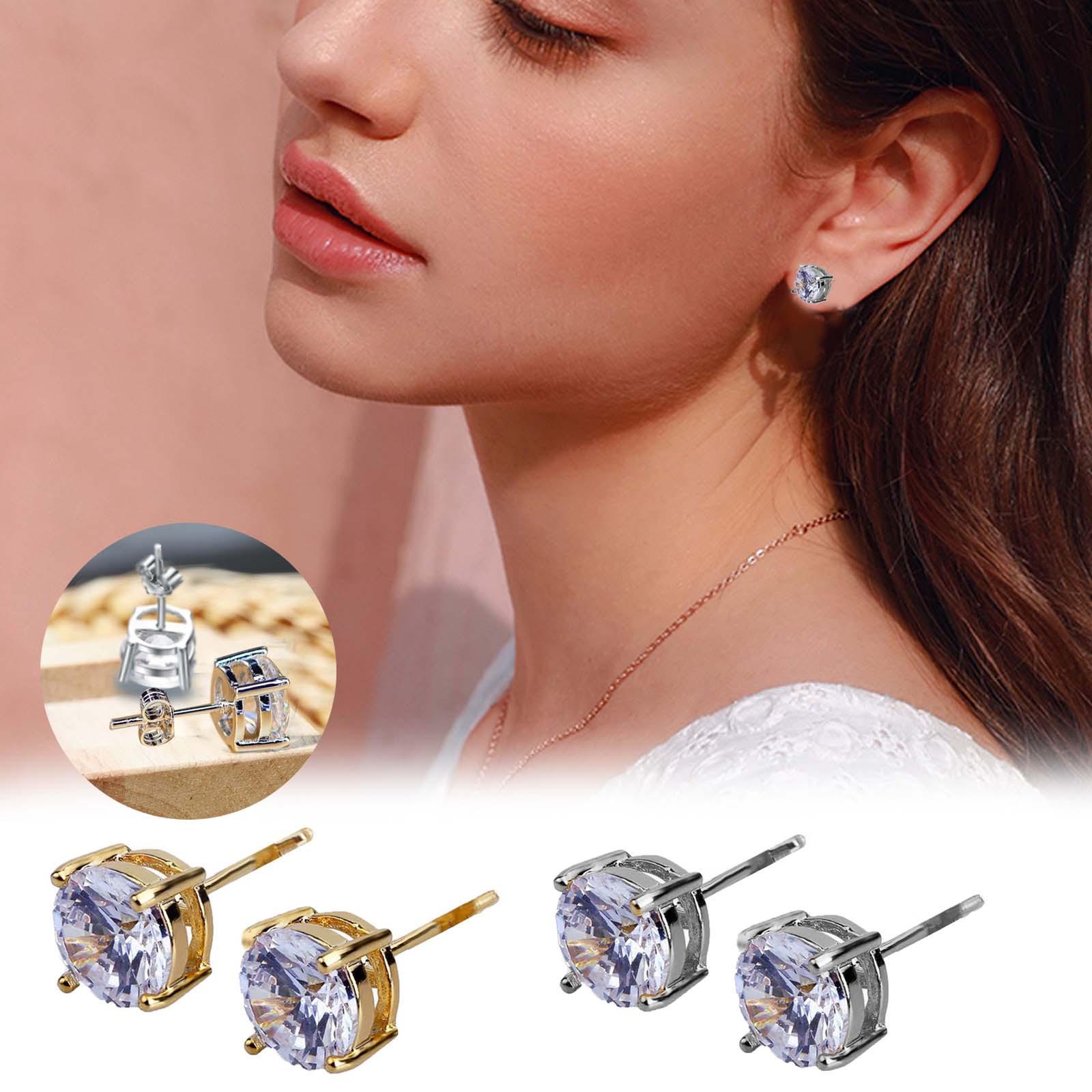 

Изысканные и компактные серьги с гальваническим покрытием и мягкими стразами квадратной формы