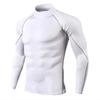 Men's Long Sleeve High Neck Sport Bodysuit - Quick-Dry High Elastic Fitness Training Base Layer Top
