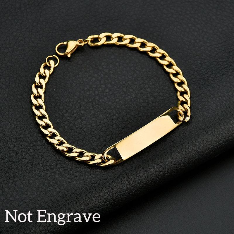 Nextvance Engraving Nameplate Couple Bracelet Stainless Steel Chain Id Tag Bracelets For Lover Valentines Day Gift