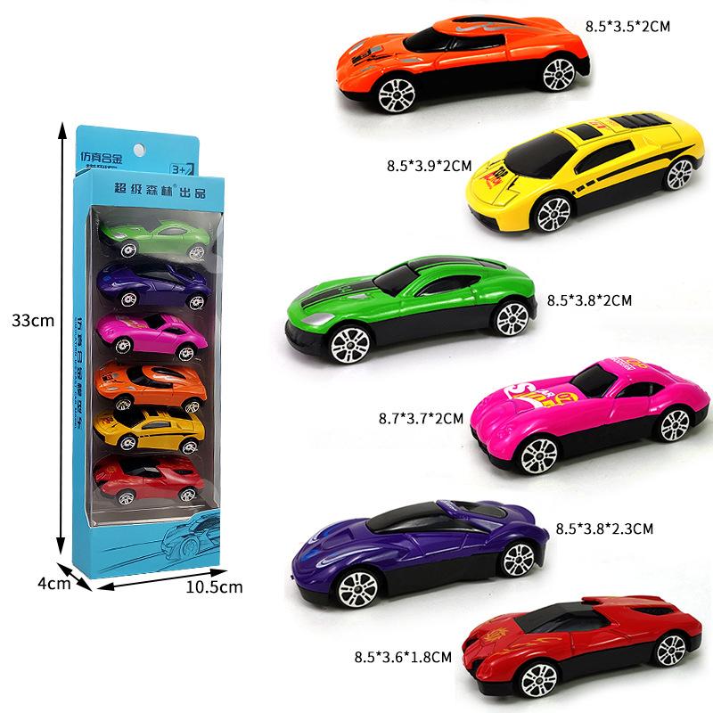4Pcs Set Todder Car Toy Multi-Style Police School Bus Taxiing Alloy Mini Car Model Kids Pocket Small Durable Car kid gifts