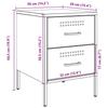 VidaXL Olive Green Bedside Table 36x39x50.5 Cm Steel 842930