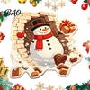 Soft Imitation Cashmere Rug Christmas Entrance Mat, Santa Claus Entryway Rug, Non-Slip Indoor Decoration for Kitchen Bathroom Home Xmas Holiday Decor