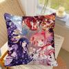 Puella Magi Madoka Magica Anime Kissenbezug Quadratisches Kissen Schlafzimmer Sofa Freizeit Komfortkissen Auto Heimdekoration