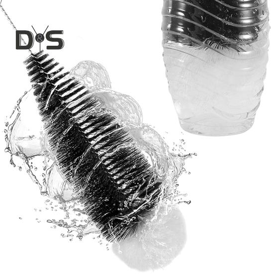1/2Pcs Soda Bottle Cleaning Brush with Gentle Bristles Easy To Clean Stainless Steel Rod Wine Glasses Dishwasher Cleaning Brush