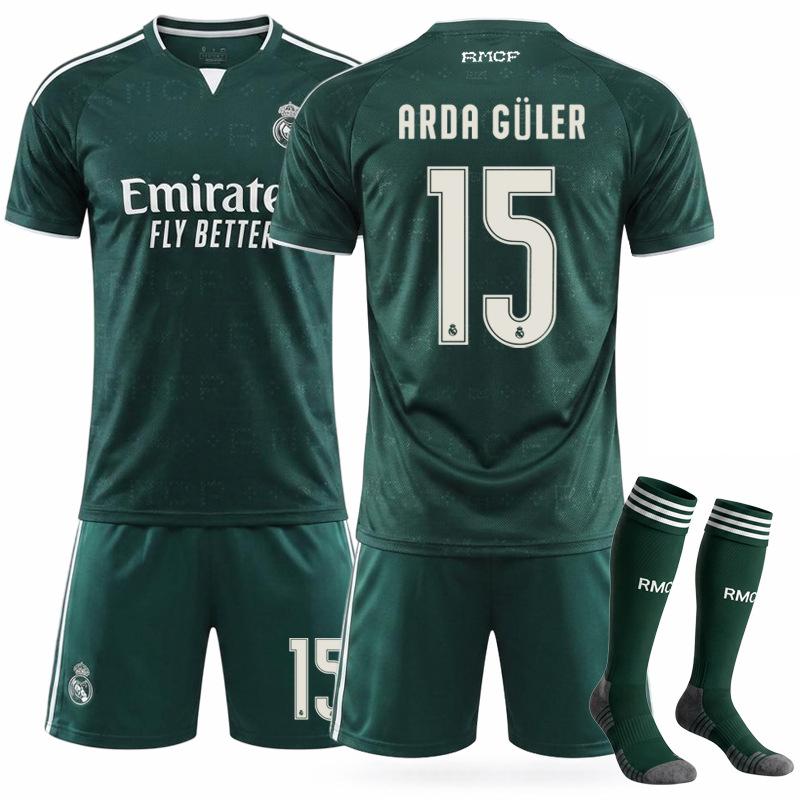 2627 Kulüp Formaları 7 Vinicius C Ronaldo Yeni Real Madrid Deplasman Hayır. 10 Mbappe Yeşil Futbol Forması