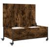 Vidaxl Tavolino da caffè su ruote, Rovere affumicato, 91x55x34 cm